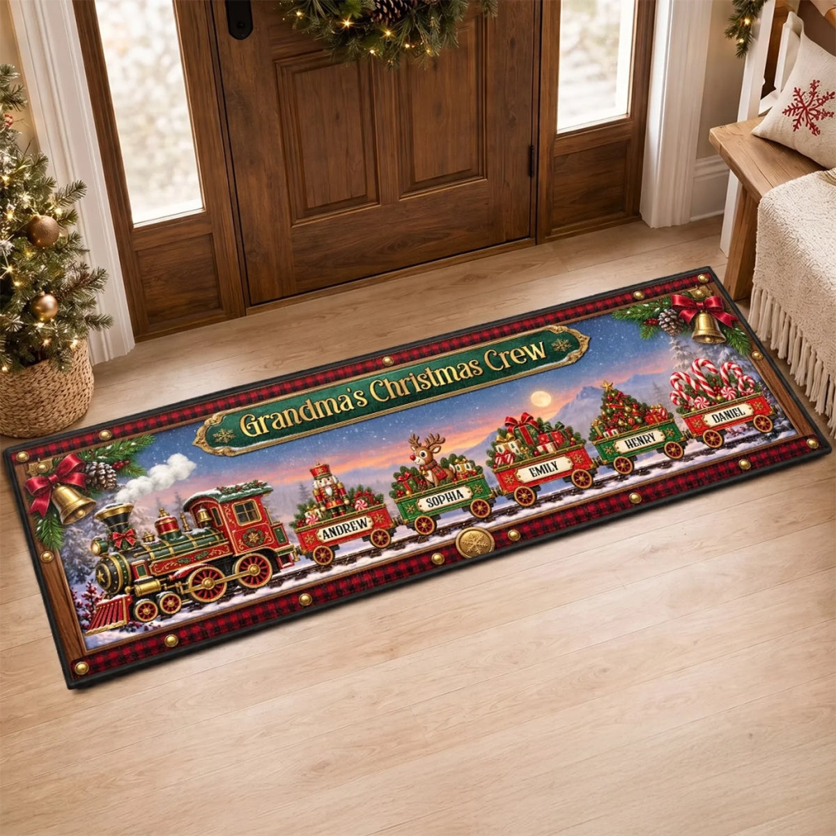 Custom Runner Rug - Personalized Christmas Birthday Gifts For Mom, Dad, Brother, Sister - Our Favorite Time Together