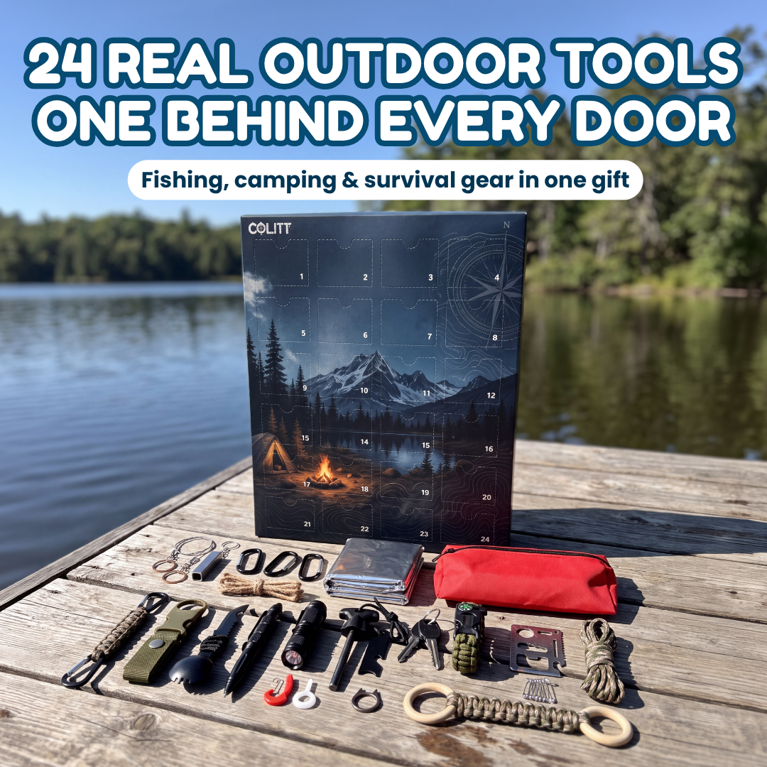 Outdoorsman Advent Calendar – 24 Fishing, Camping & Survival Tools
